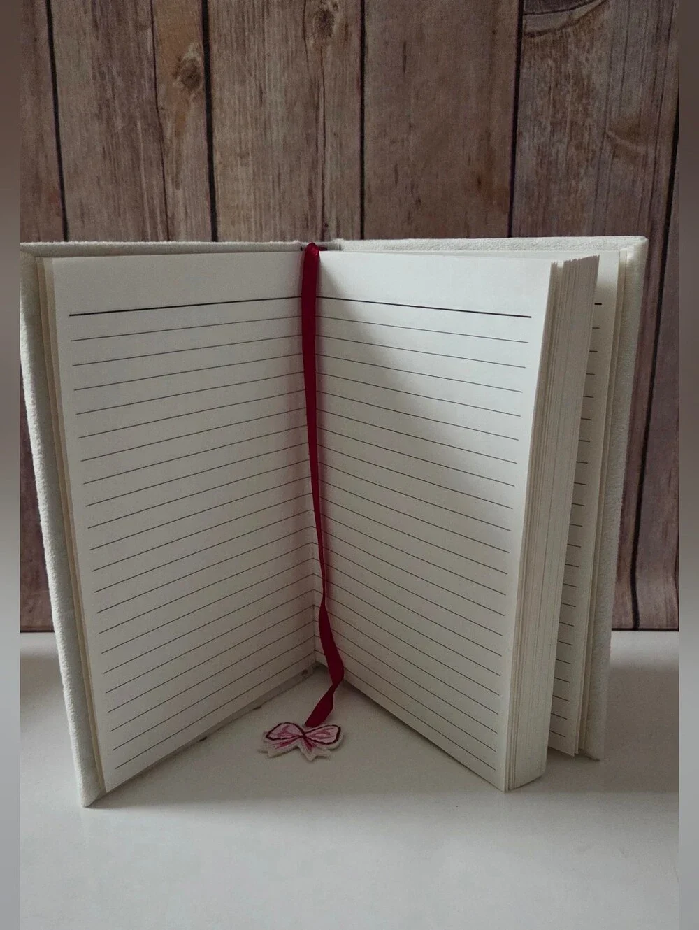 Holiday Velvet Journal with Embellished Christmas Tree Bookmark Included